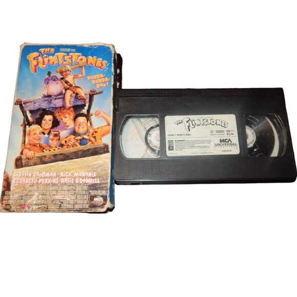 THE FLINTSTONES vintage 1994 VHS John Goodman Rick Moranis Elizabeth Taylor - Picture 2 of 6
